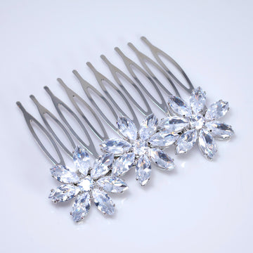 Cubic Zirconia, Forever In Bloom Dainty Bridal Hair Comb, Bridal Hair Accessories, Wedding Hair Accessory, Bridal Hair Comb.